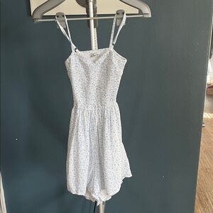 Hollister Blue and White Textured Romper